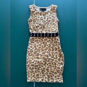 Kardashian Kollection Leopard Print Dress